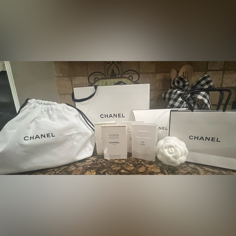 Chanel bags and perfume samples